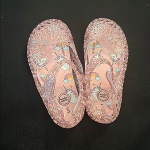 Wonder nation Pink Glitter Jelly shoes